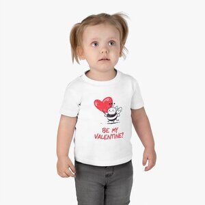 Valentine's Day Infant Cotton Jersey Tee, Cute Girl or Boy Be My V-Day T-Shirt